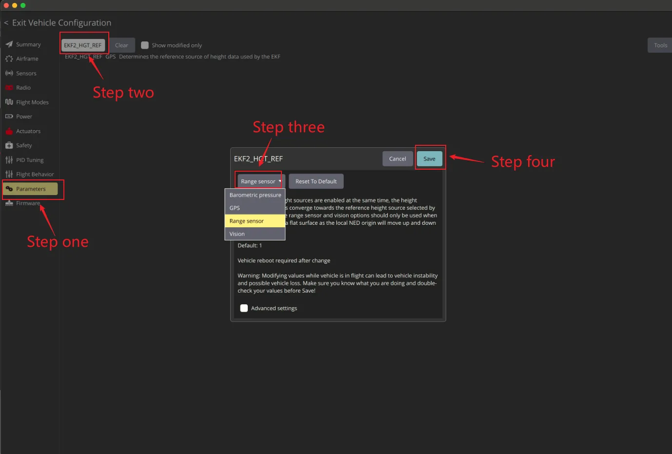 Example: EKF2_HGT_REF options