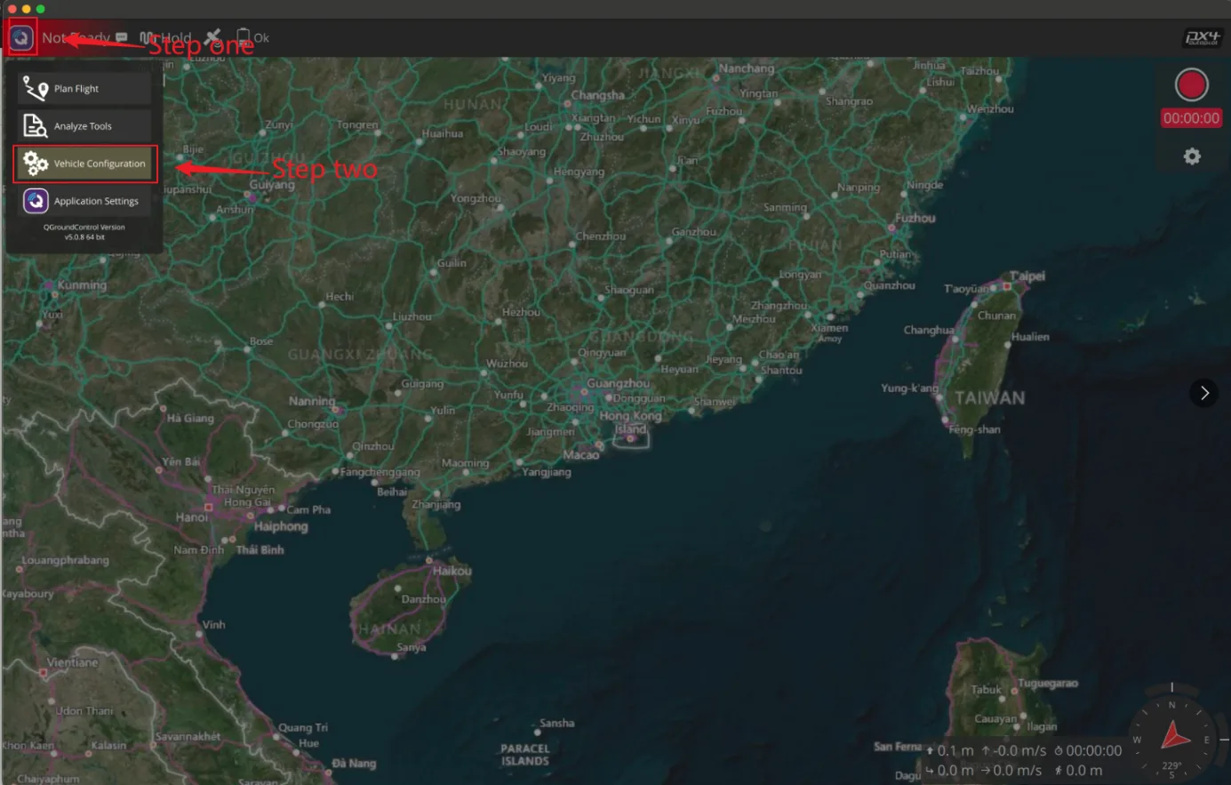 QGroundControl Vehicle Configuration screen