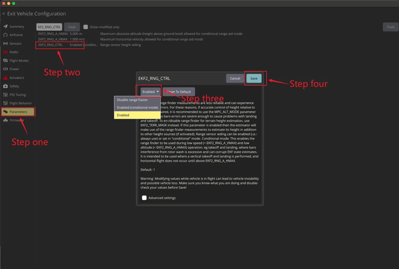 Example: EKF2_RNG_CTRL options