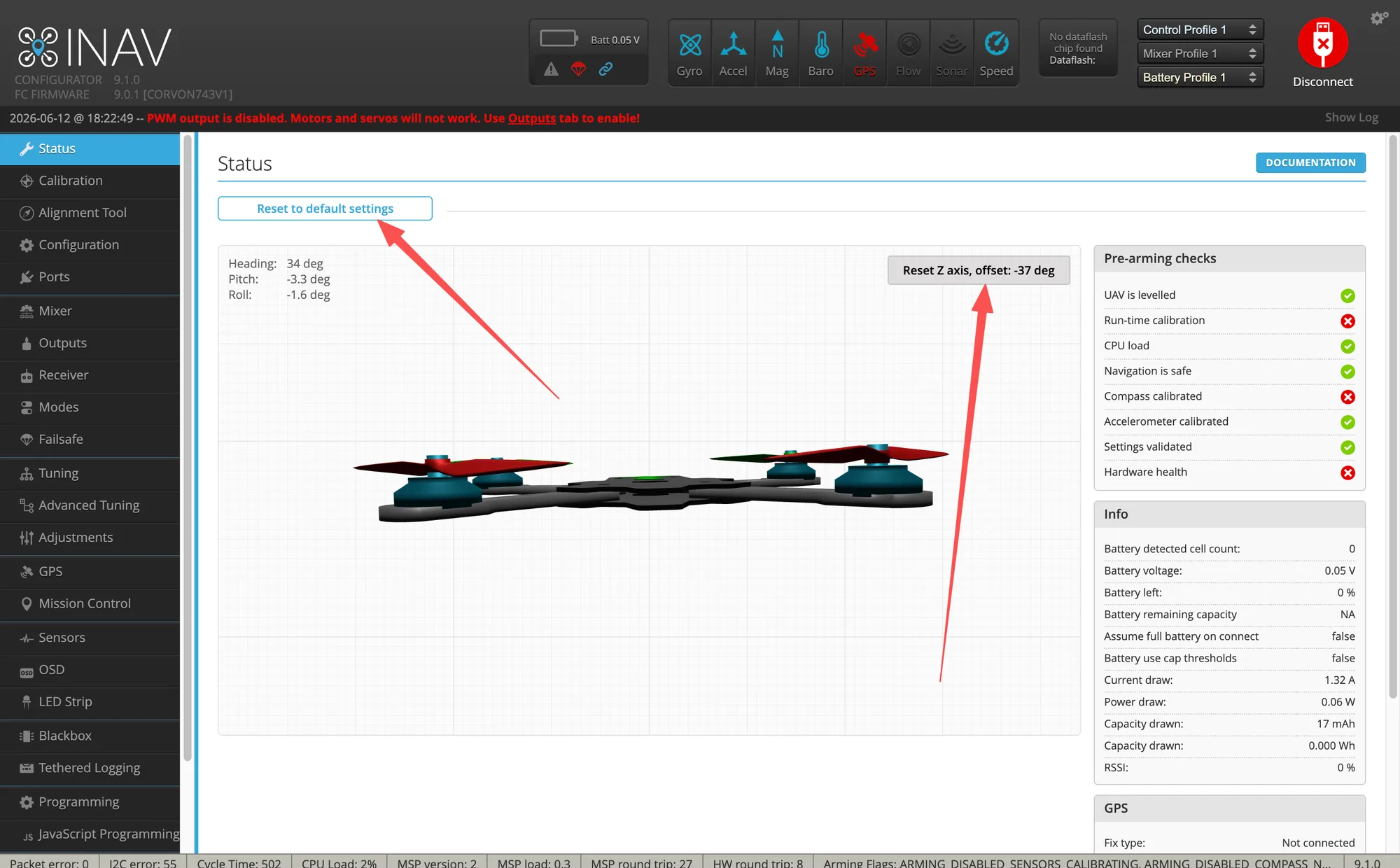 INAV basic tuning screenshot 2