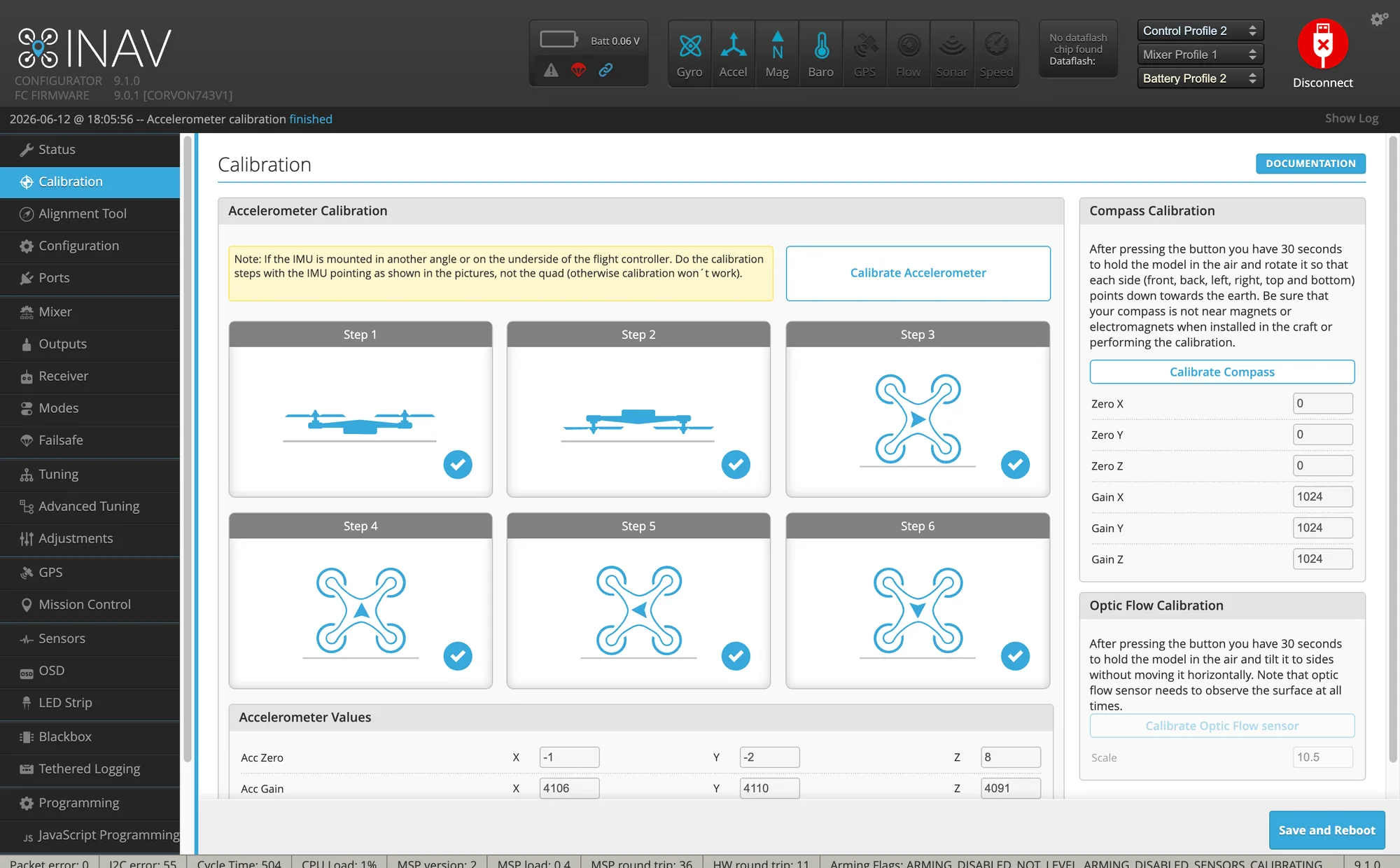 INAV basic tuning screenshot 3
