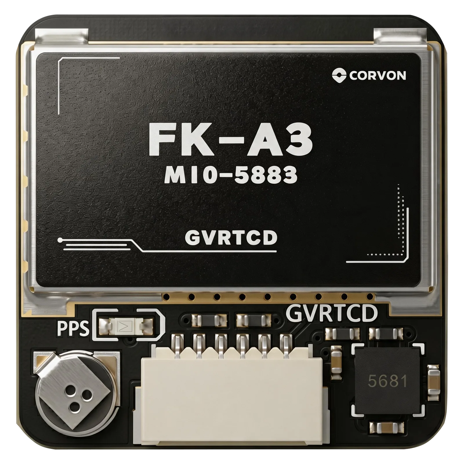 CORVON FK-A3 GNSS module — front PCB / connector face