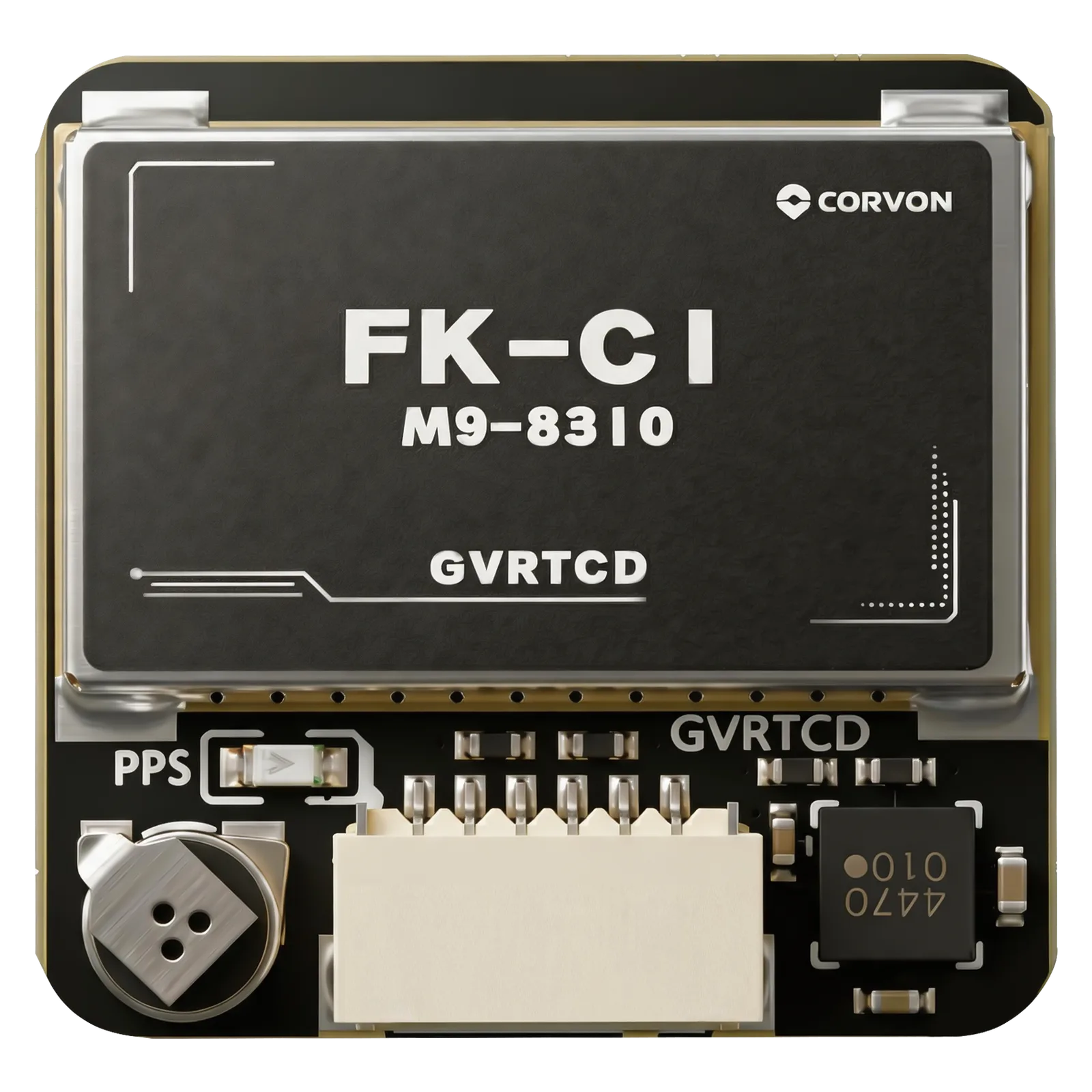CORVON FK-C1 GNSS module — front PCB / connector face