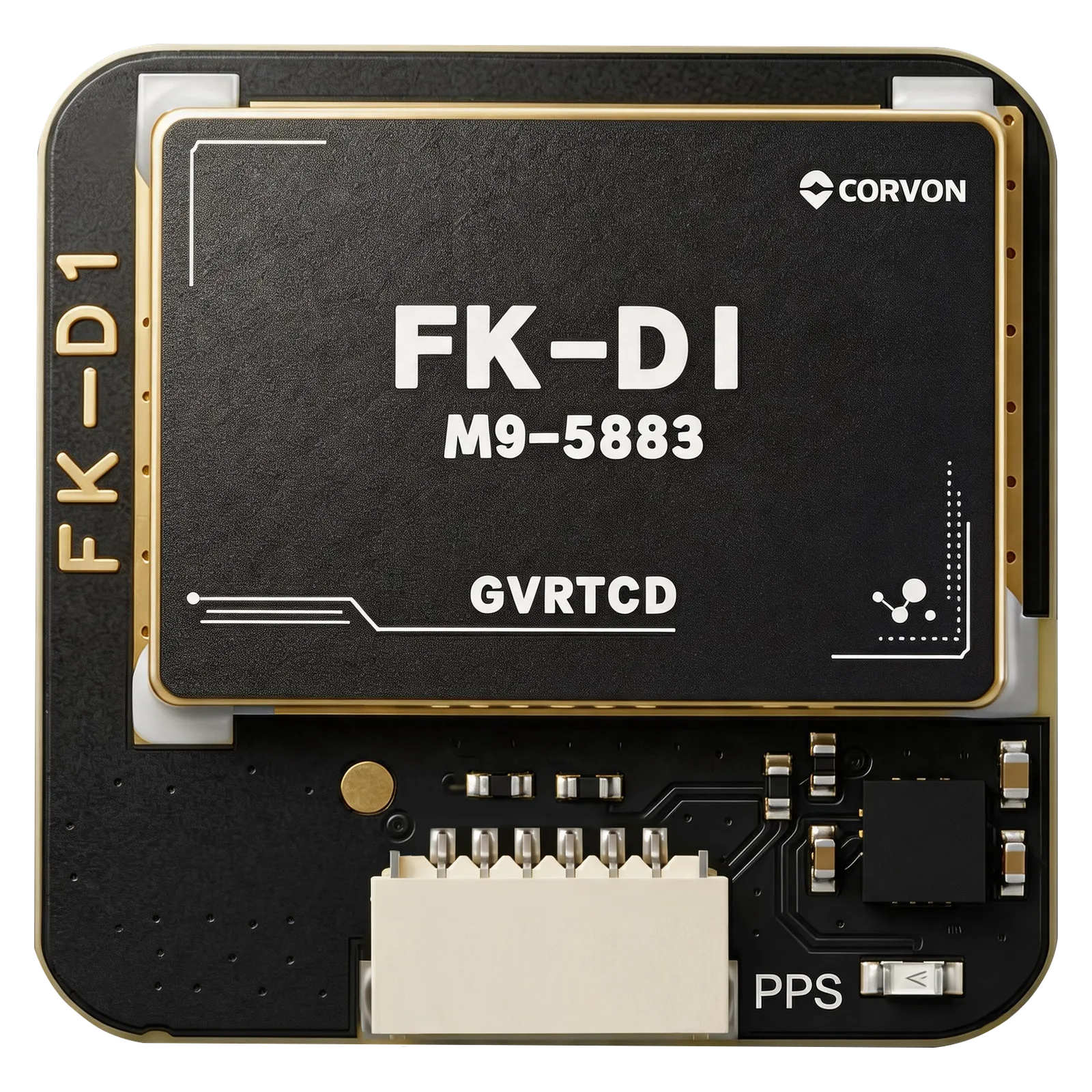 CORVON FK-D1 GNSS module — front PCB / connector face
